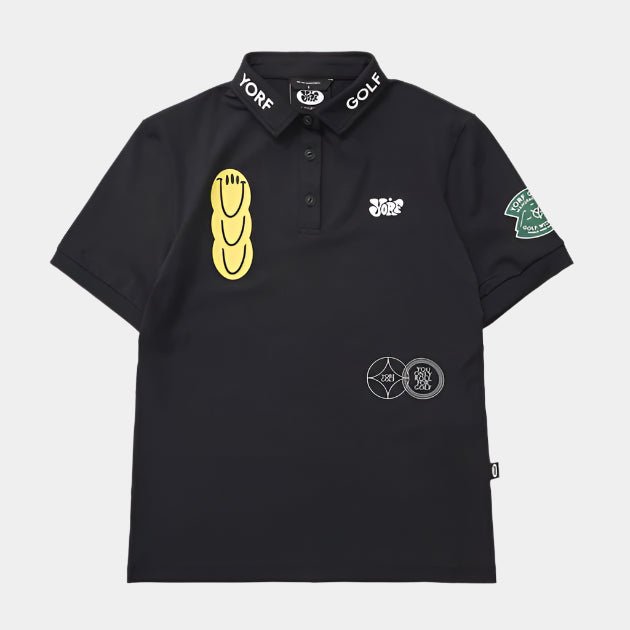 Yorf Golf Club Polo Black - Erthe Golf