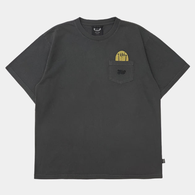 Yorf Golf Pocket Pigment Tshirt Charcoal - Erthe Golf