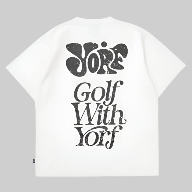 Yorf Golf Pocket Pigment Tshirt White - Erthe Golf