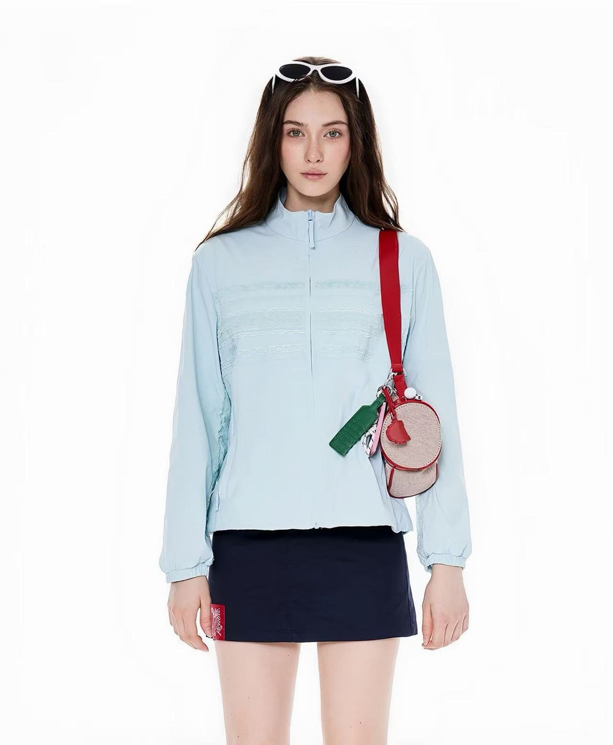 Keypote Women's Windbreaker Jacket - Light Blue - Erthe Golf