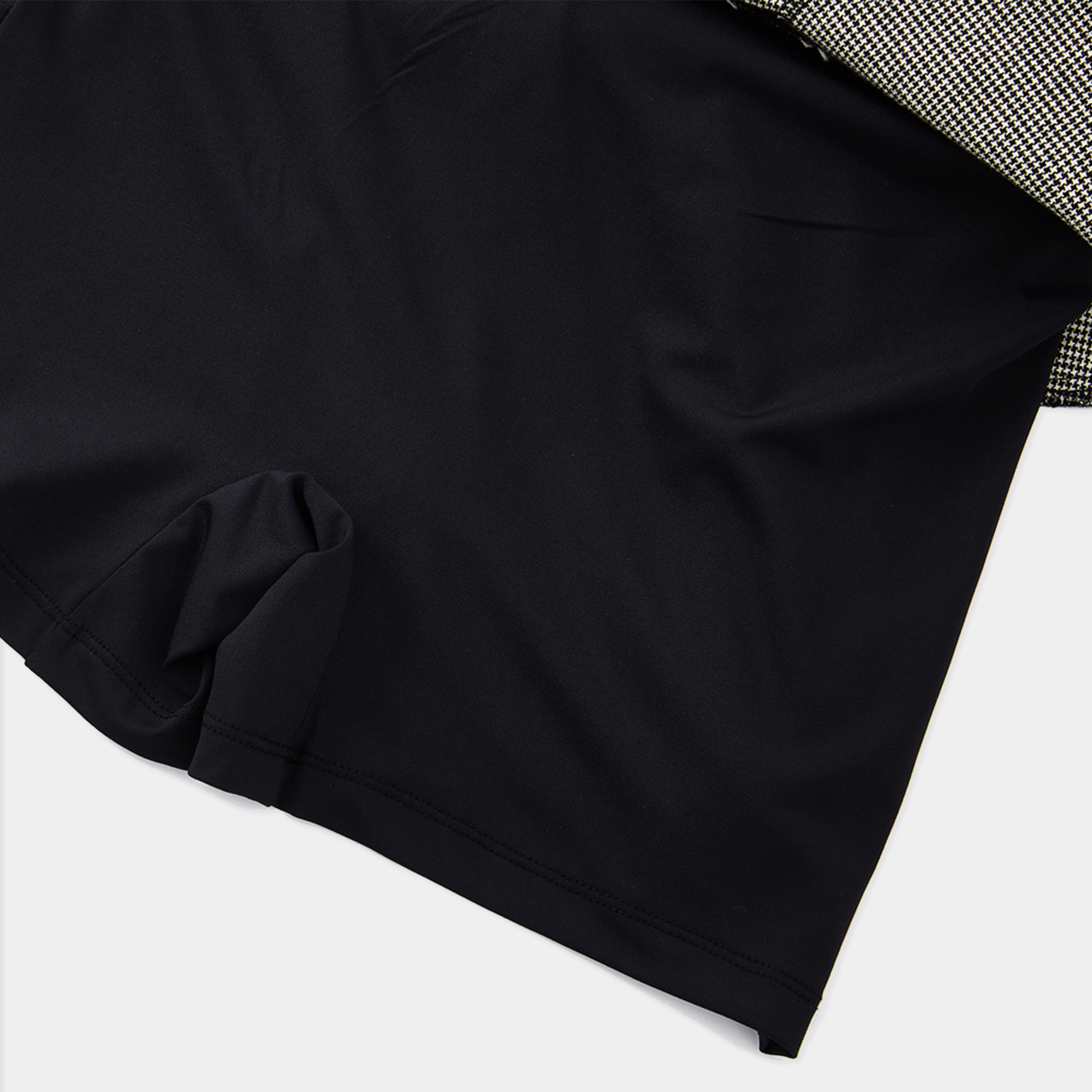 Black shorts on a white background