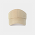 Beige visor cap on a light gray background
