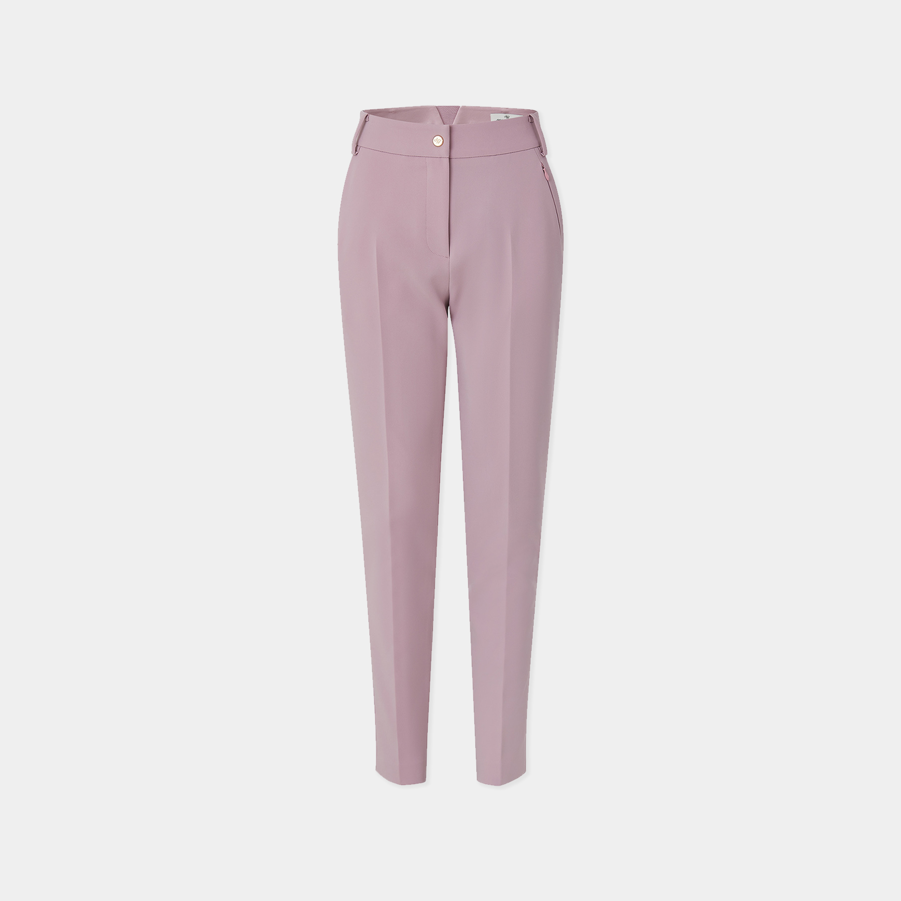 Pink pants on a light gray background