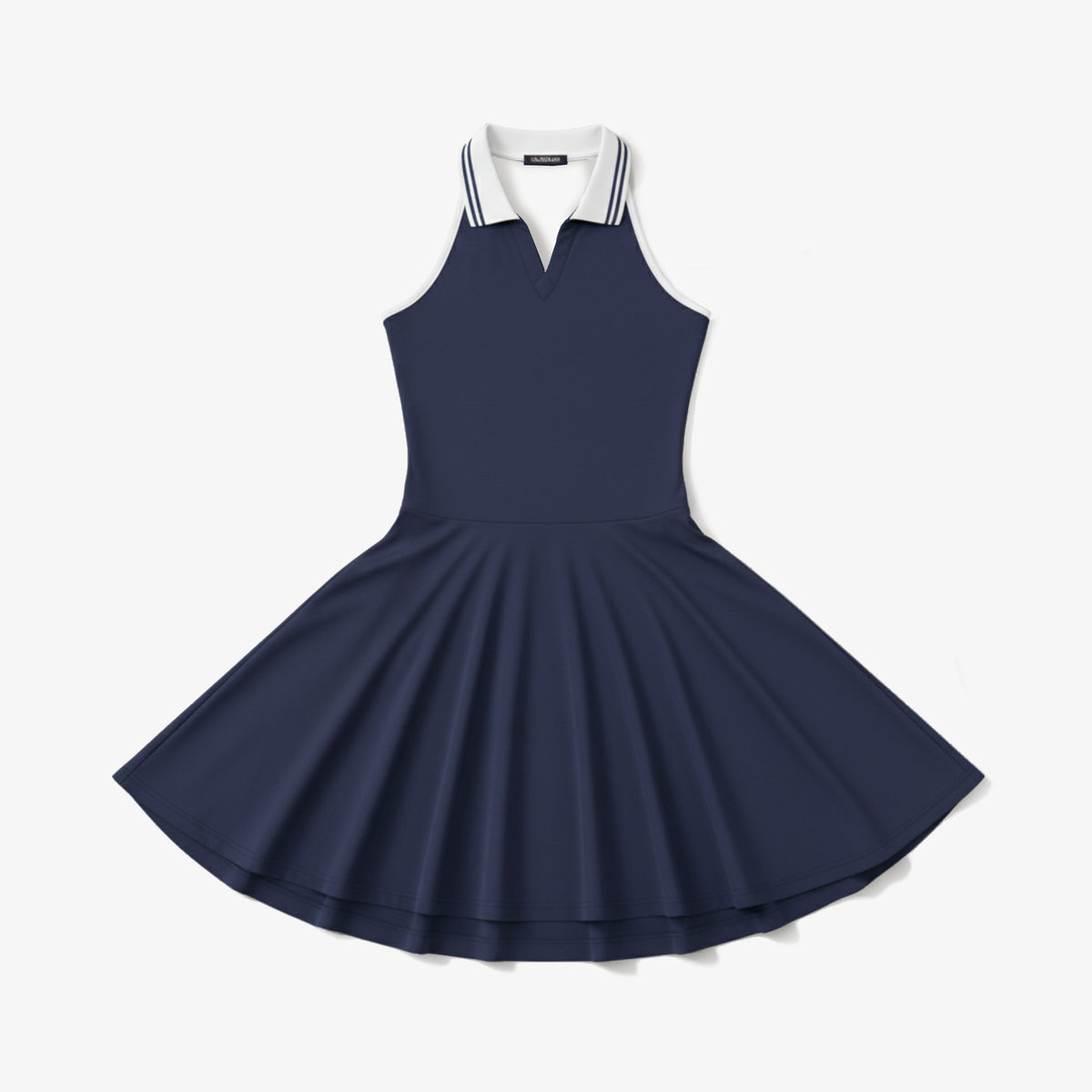 Women’s Backless Polo Dress - Navy Blue - Erthe Golf