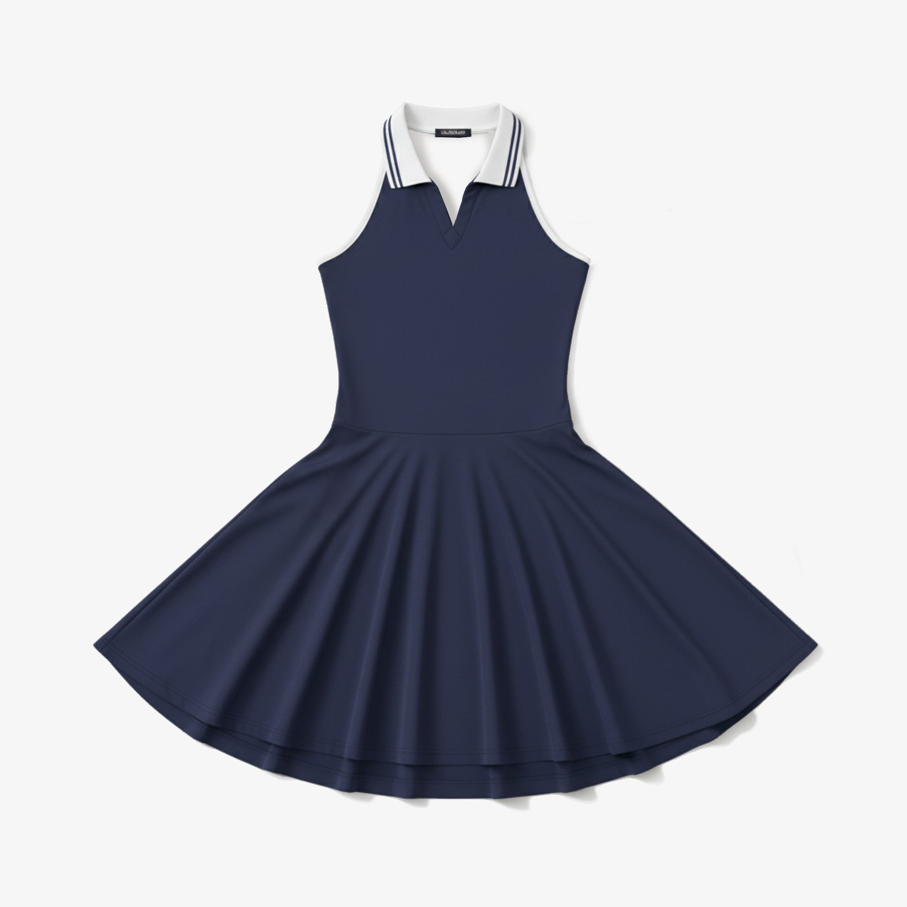 Women’s Backless Polo Dress - Navy Blue - Erthe Golf