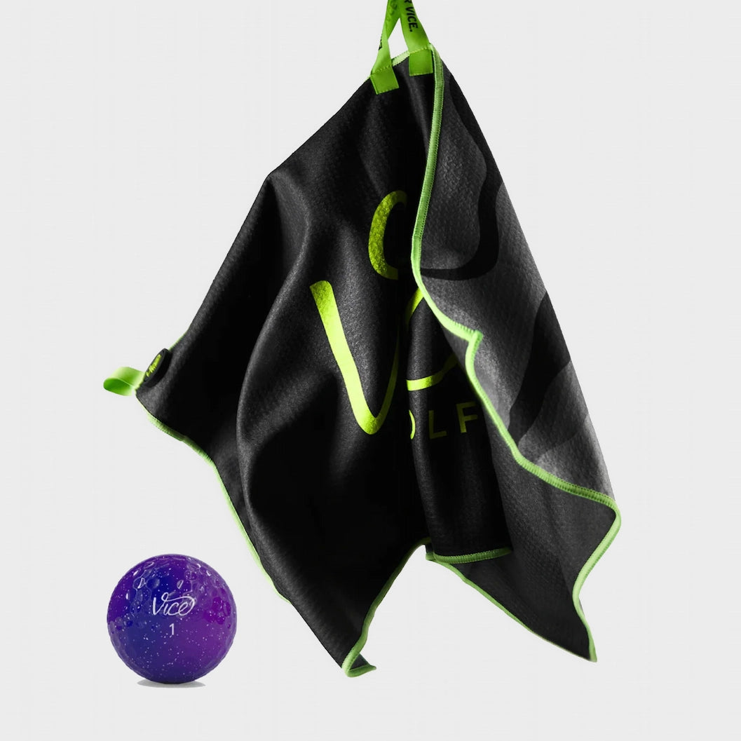 Vice Pro Galaxy Golf Balls + Gray Towel Bundle