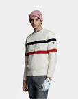 WAAC Men's Crew Neck Sweater - White - Erthe Golf