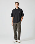 [WAAC x KAJIMURA] Men's Collar T-shirt - Black - Erthe Golf