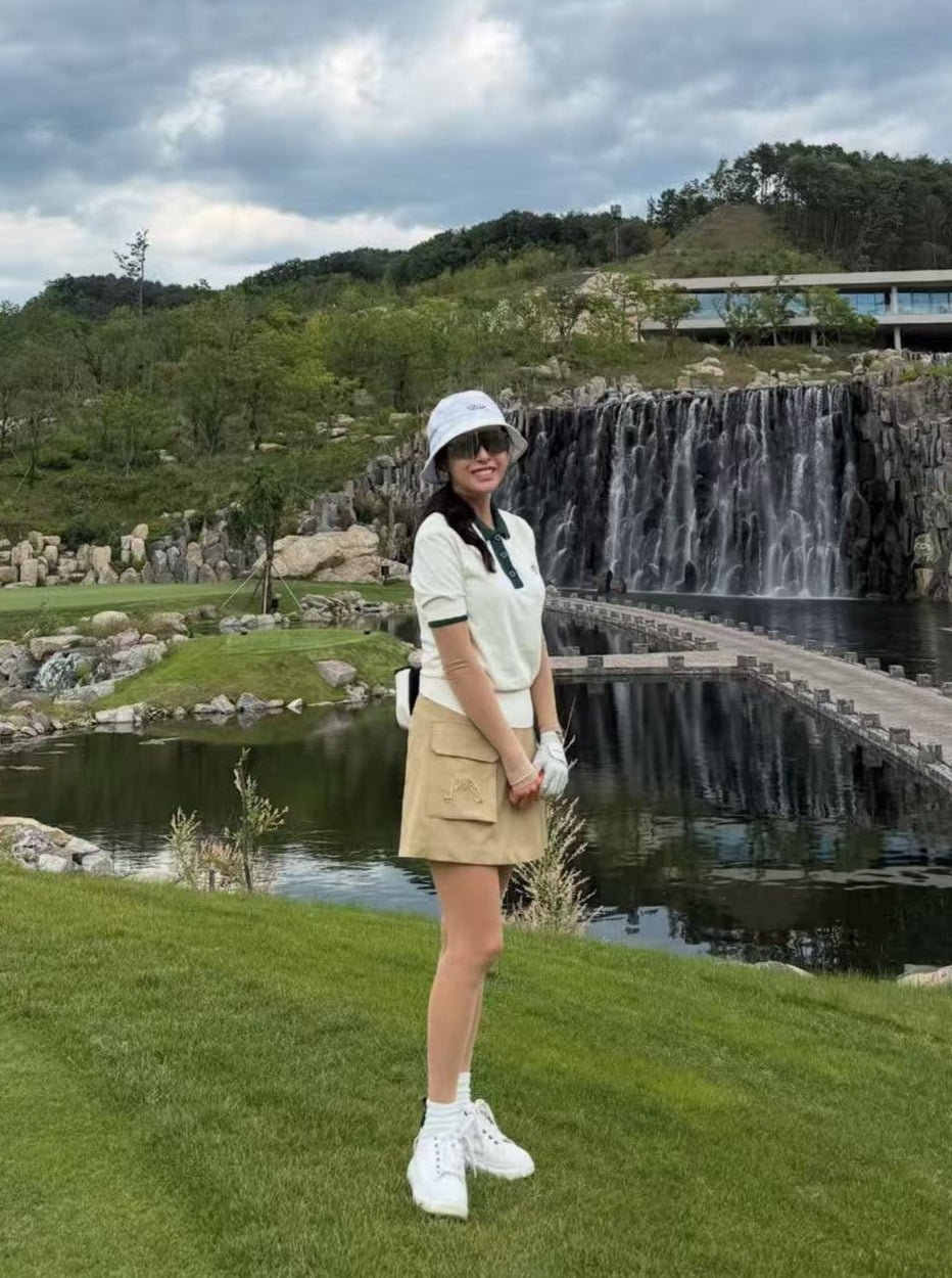 [WAAC x JONES] Women's Knit Polo - White - Erthe Golf