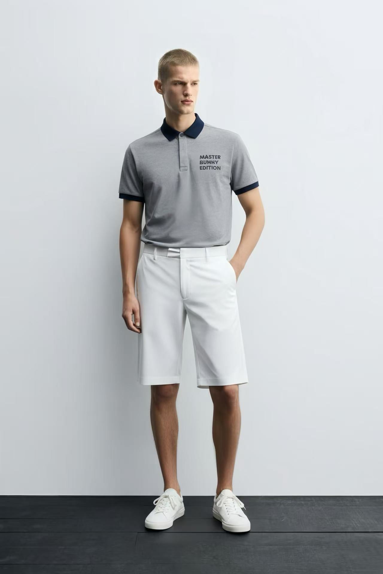 WAAC Men's Color Tape Shorts - White - Erthe Golf