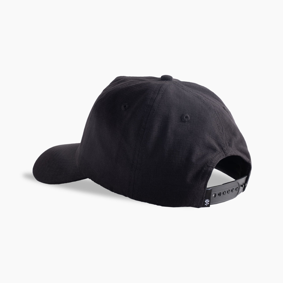 Back view of Dune 5 - Panel Hat - Black - Erthe Golf