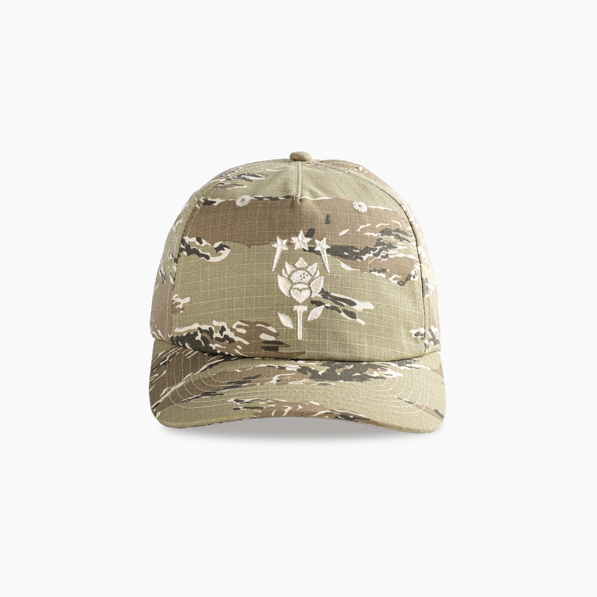 Front view of Dune 5 - Panel Hat - Brown - Erthe Golf