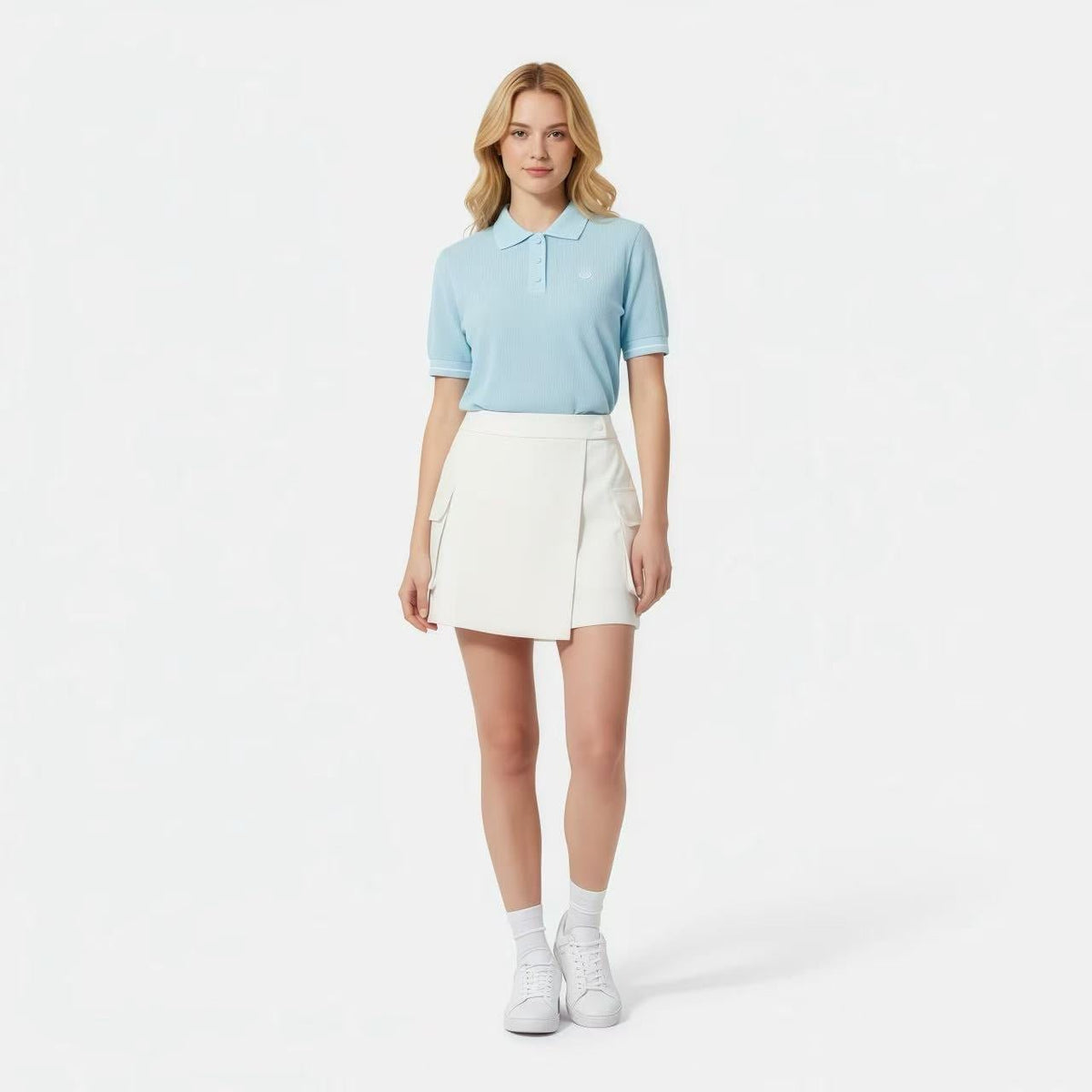 WAAC Women's Cargo Shorts - White - Erthe Golf