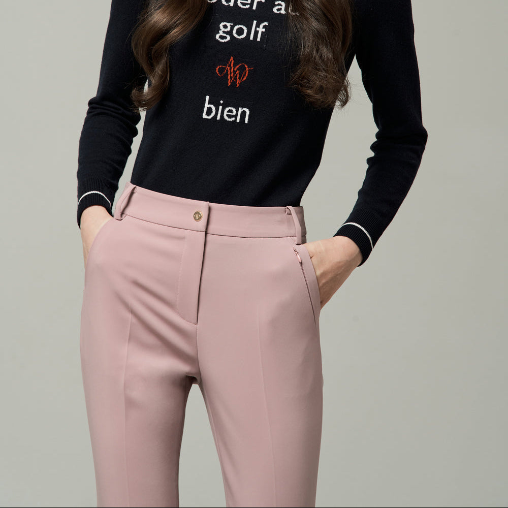 Women's Slim Cigarette Pants - Pink