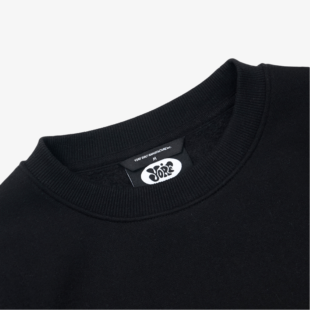 Yorf Golf Aw Tag Crewneck Black - Erthe Golf