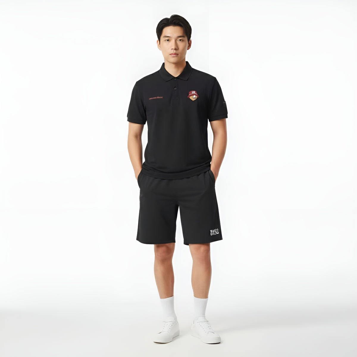 [WAAC x KAJIMURA] Men's Half Pants - Black - Erthe Golf