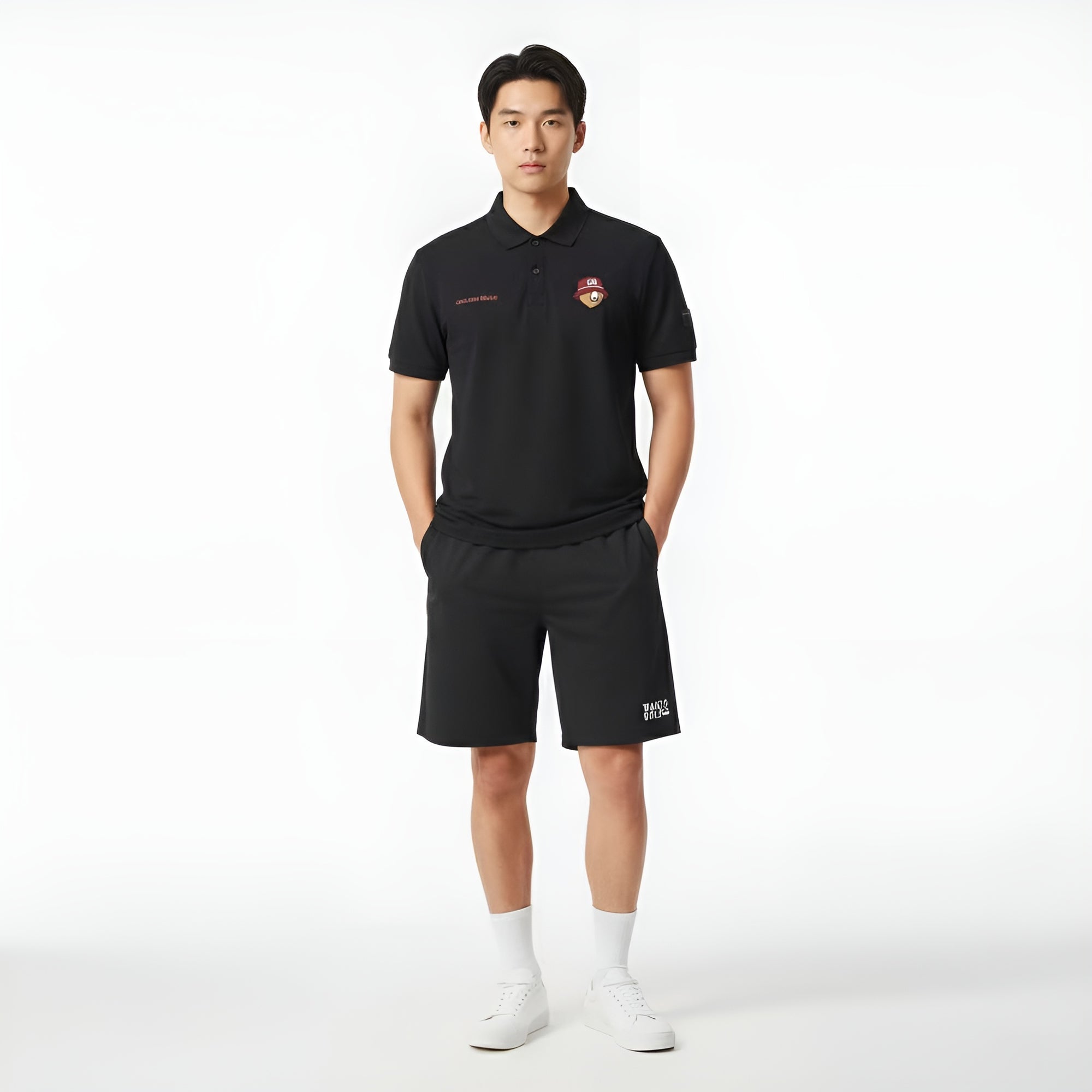 [WAAC x KAJIMURA] Men's Half Pants - Black - Erthe Golf