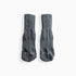 Pair of gray embossed quarter socks with logo detail at the foot, shown front view on a clean background. Embossed Quarter Socks - Gray - Erthe Golf