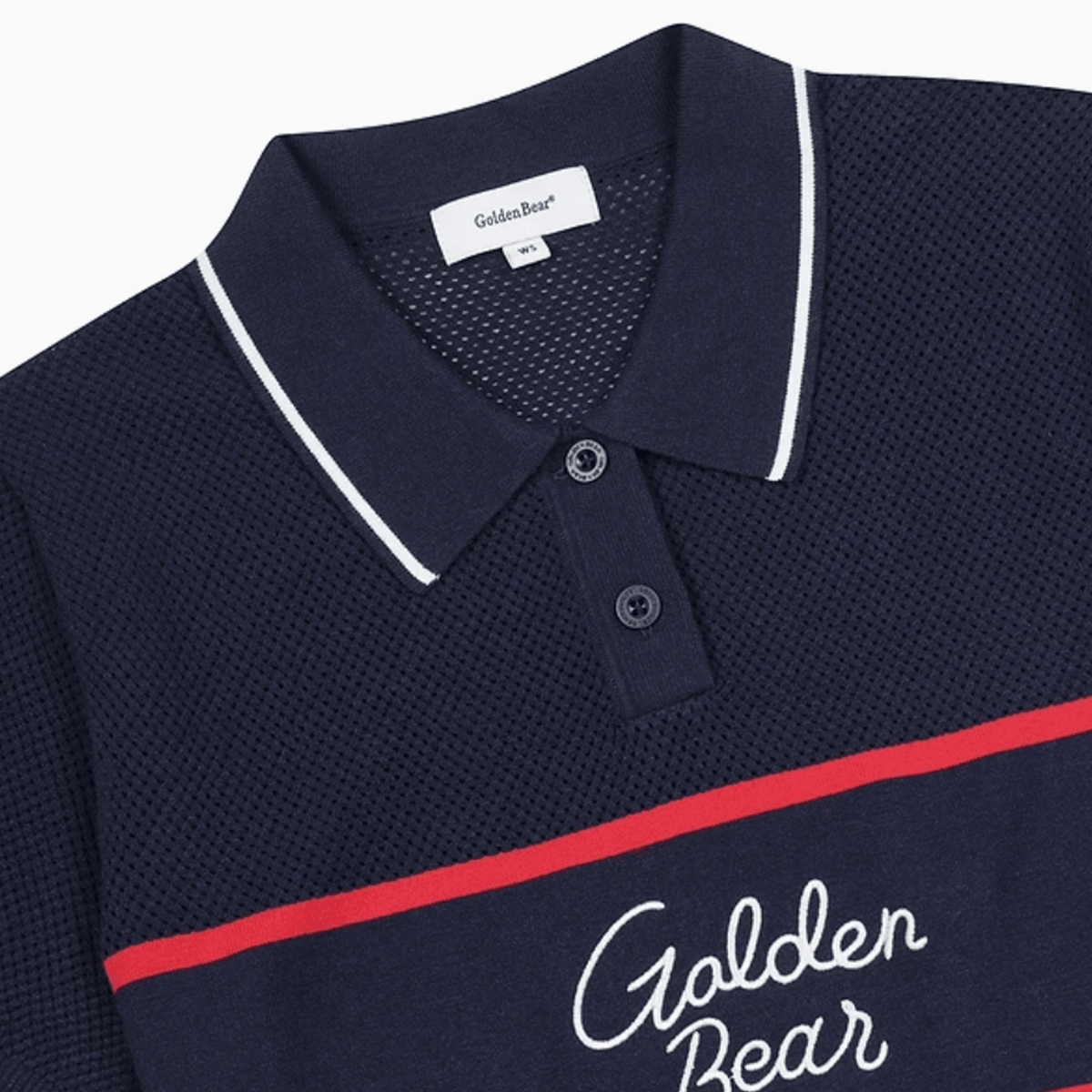 Women's Border Embroidered Collar Sweater - Navy - Erthe Golf