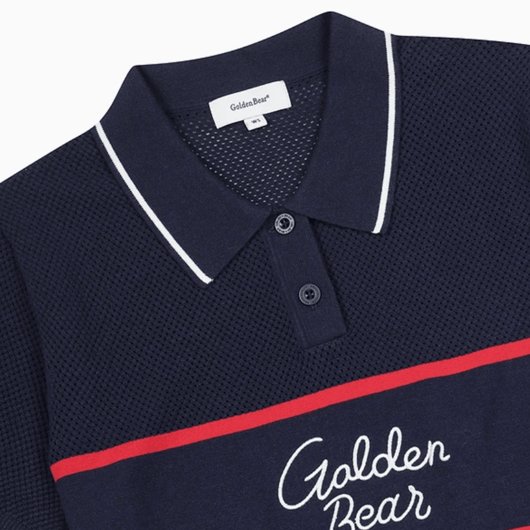Women's Border Embroidered Collar Sweater - Navy - Erthe Golf