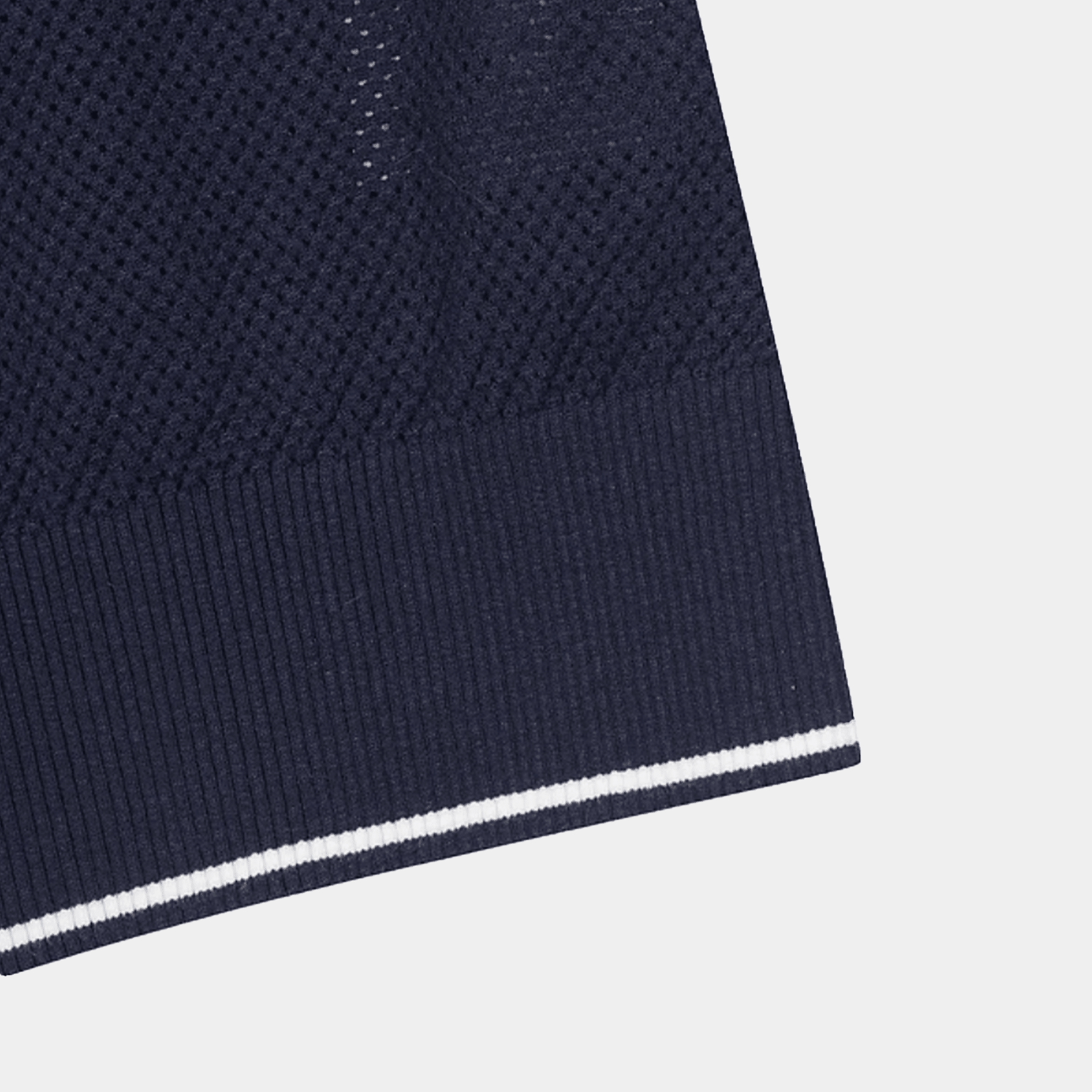 Women's Border Embroidered Collar Sweater - Navy - Erthe Golf