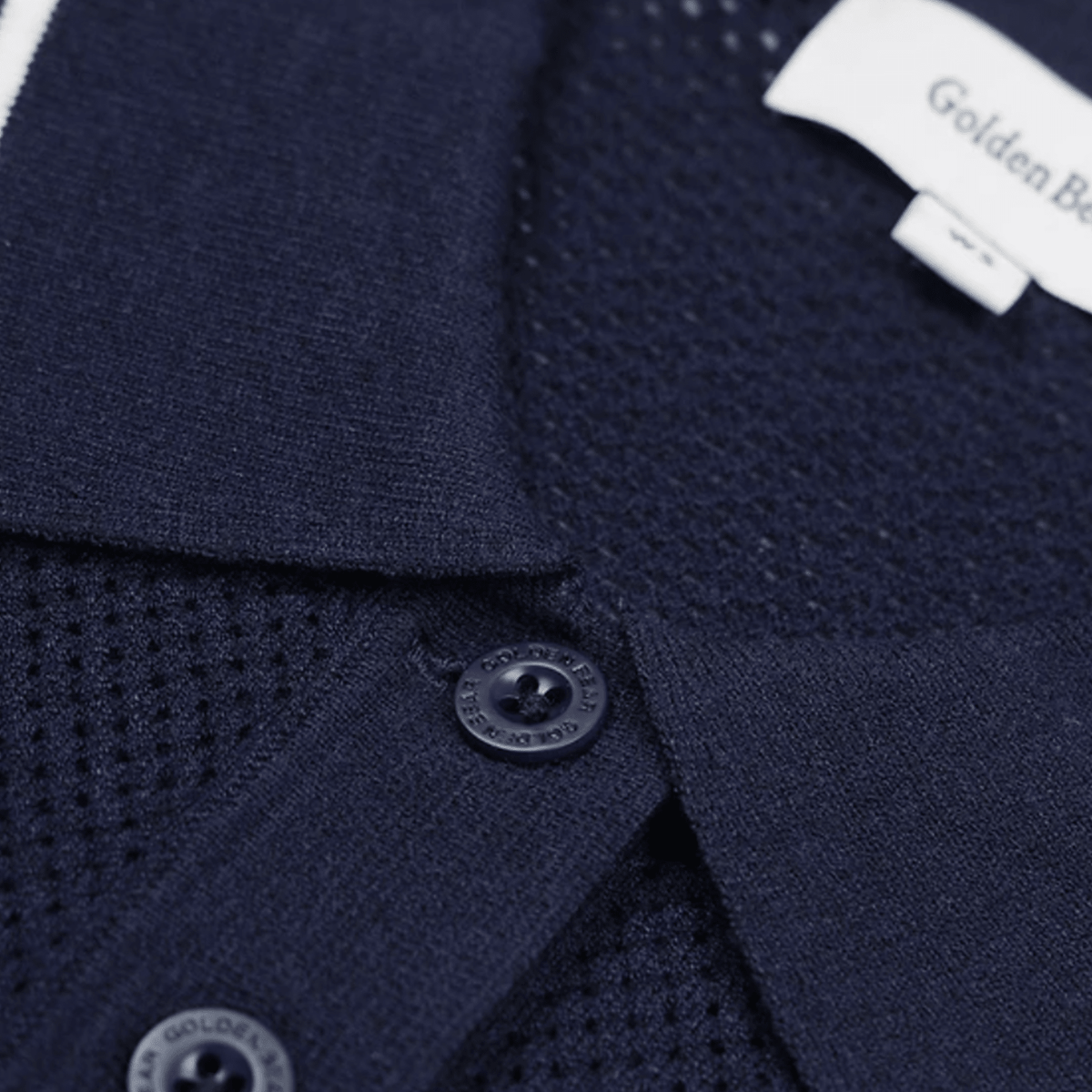 Women's Border Embroidered Collar Sweater - Navy - Erthe Golf