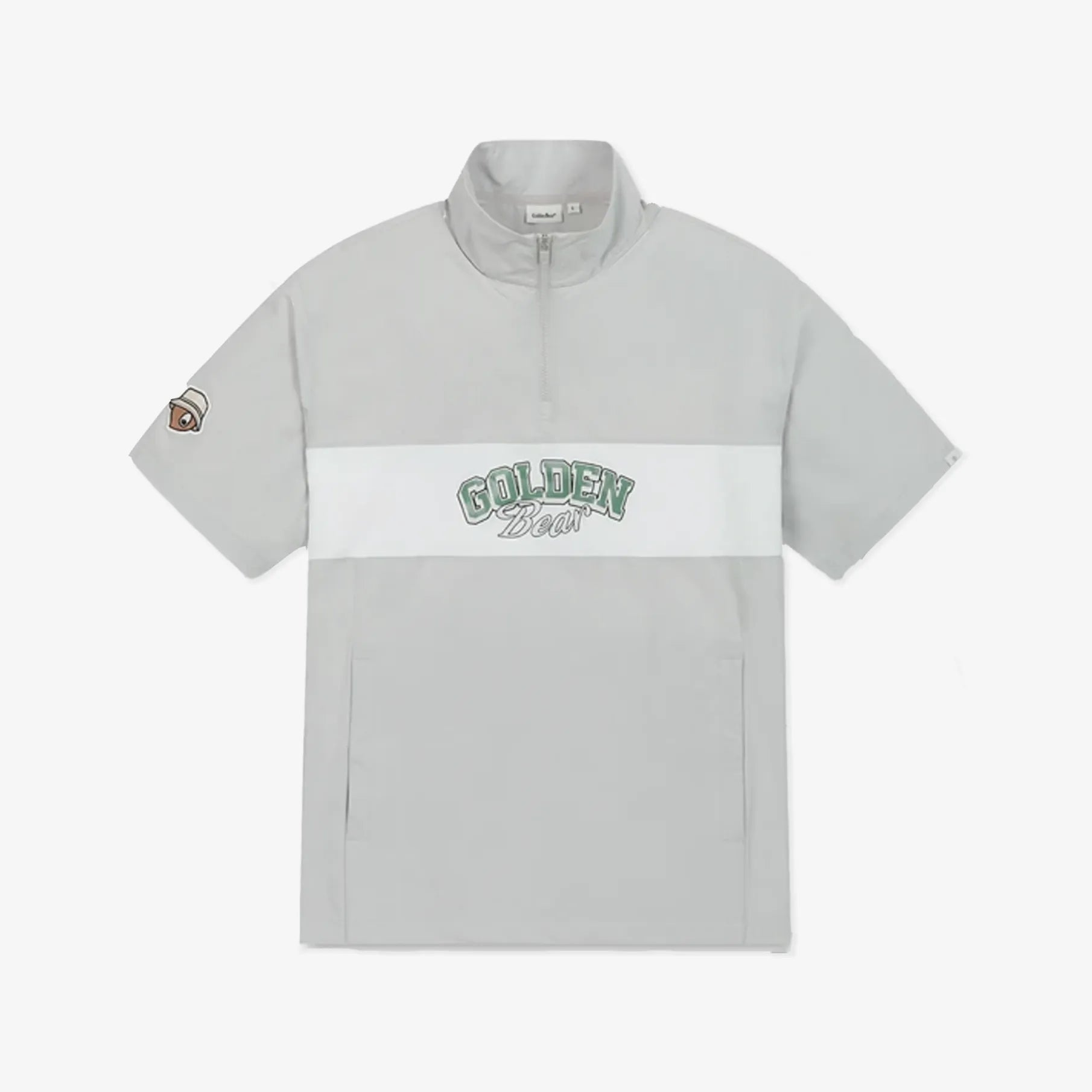 Men's Contrast Half - Zip Pullover - Gray - Erthe Golf
