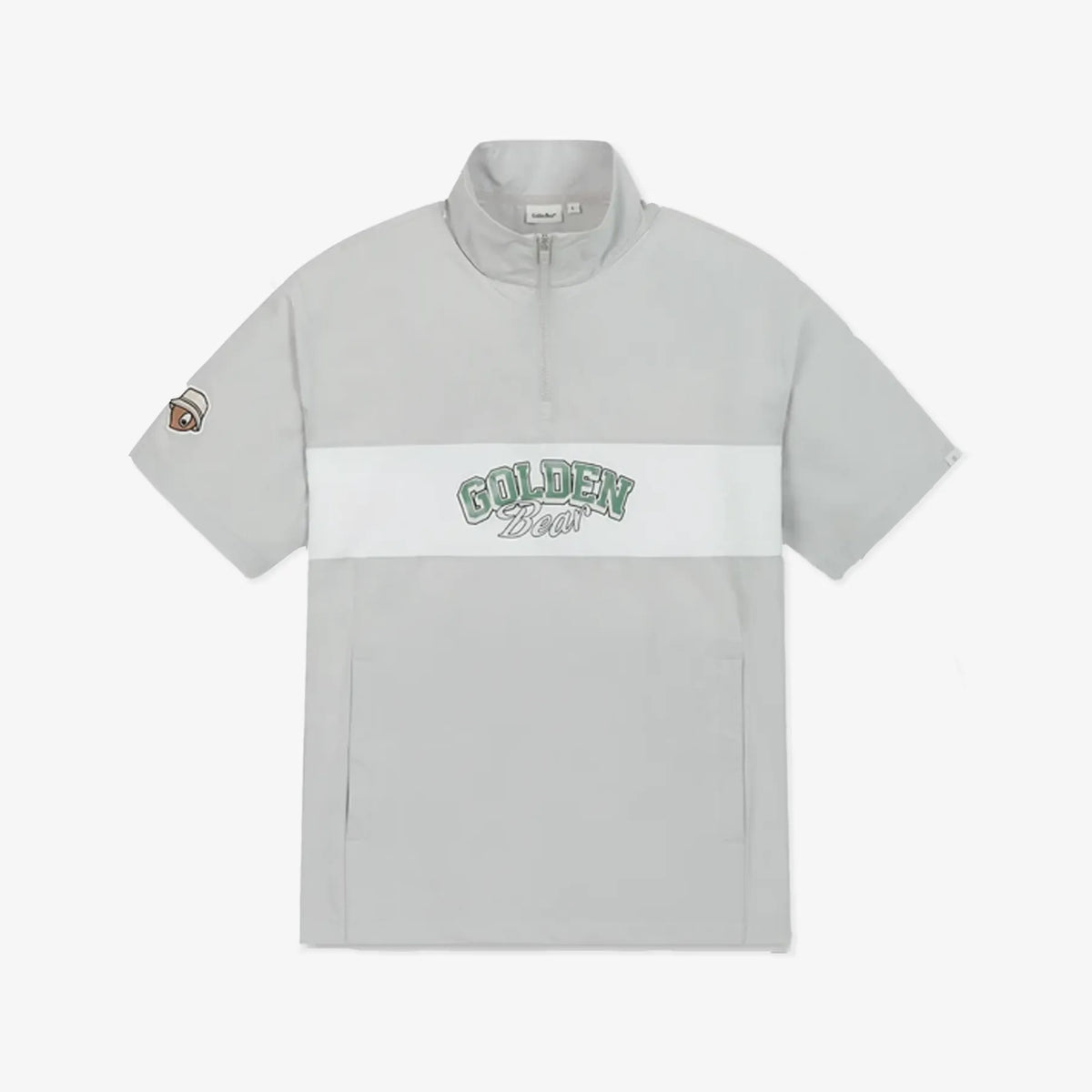 Men's Contrast Half - Zip Pullover - Gray - Erthe Golf
