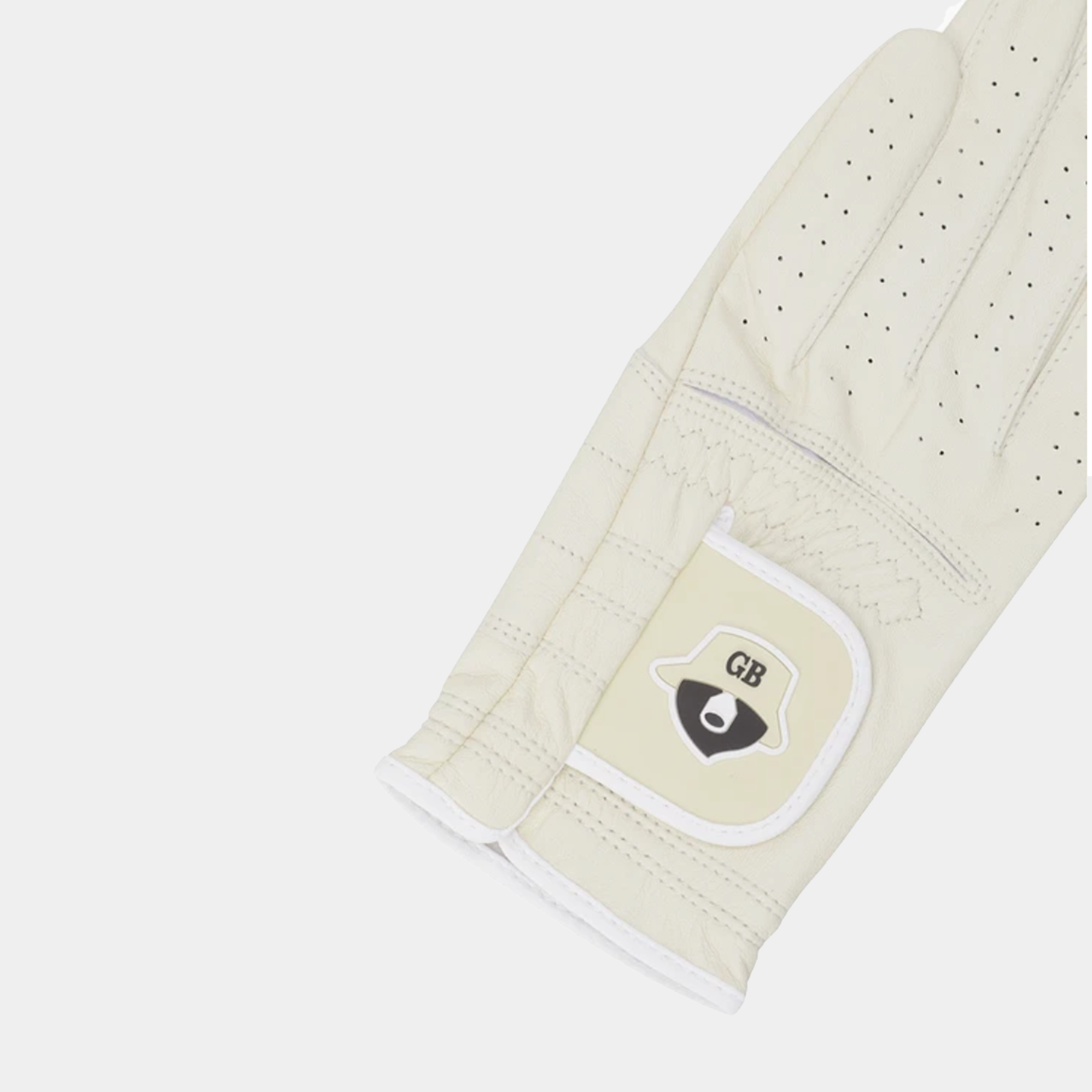 White glove with a logo on a white background