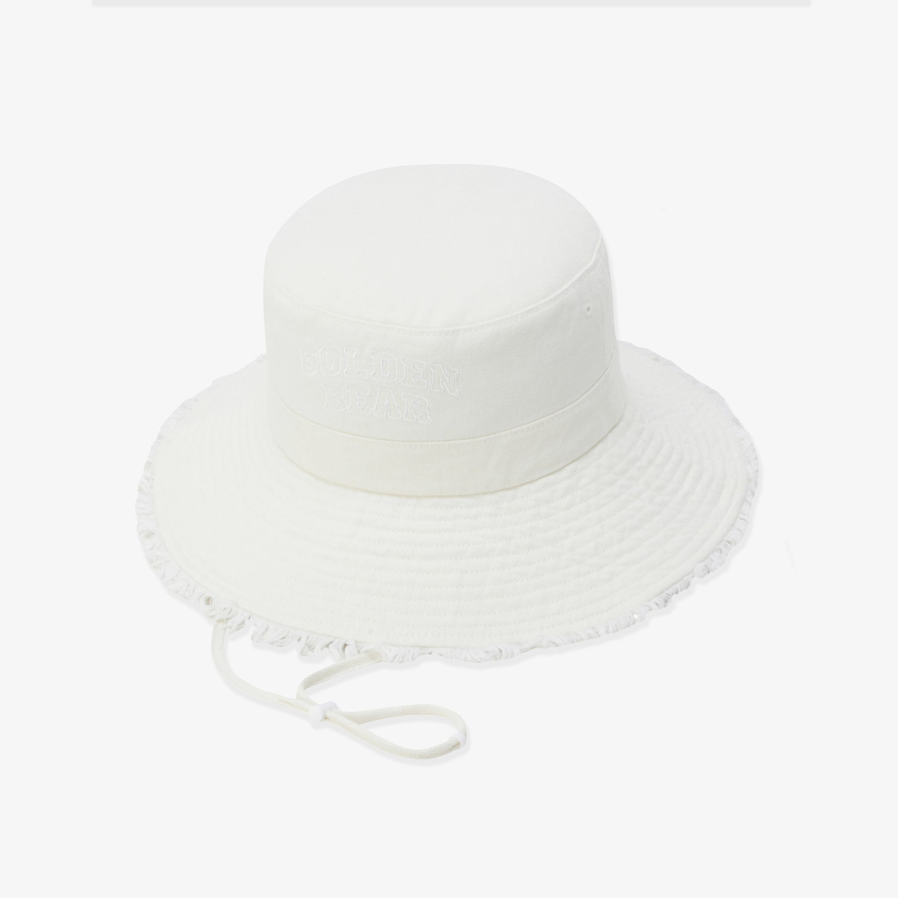 Women's Distressed Bucket Hat - Ivory - Erthe Golf