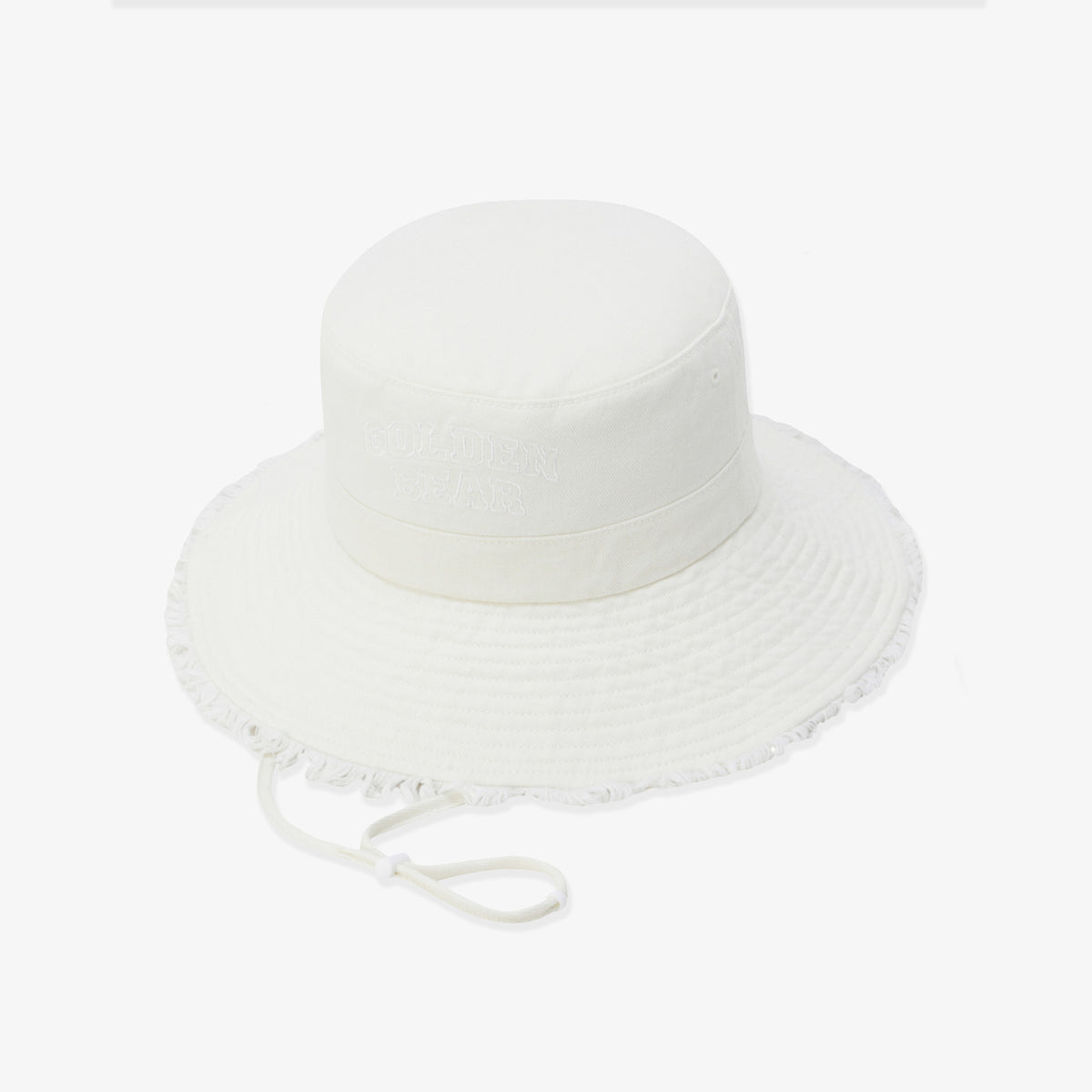 Women's Distressed Bucket Hat - Ivory - Erthe Golf
