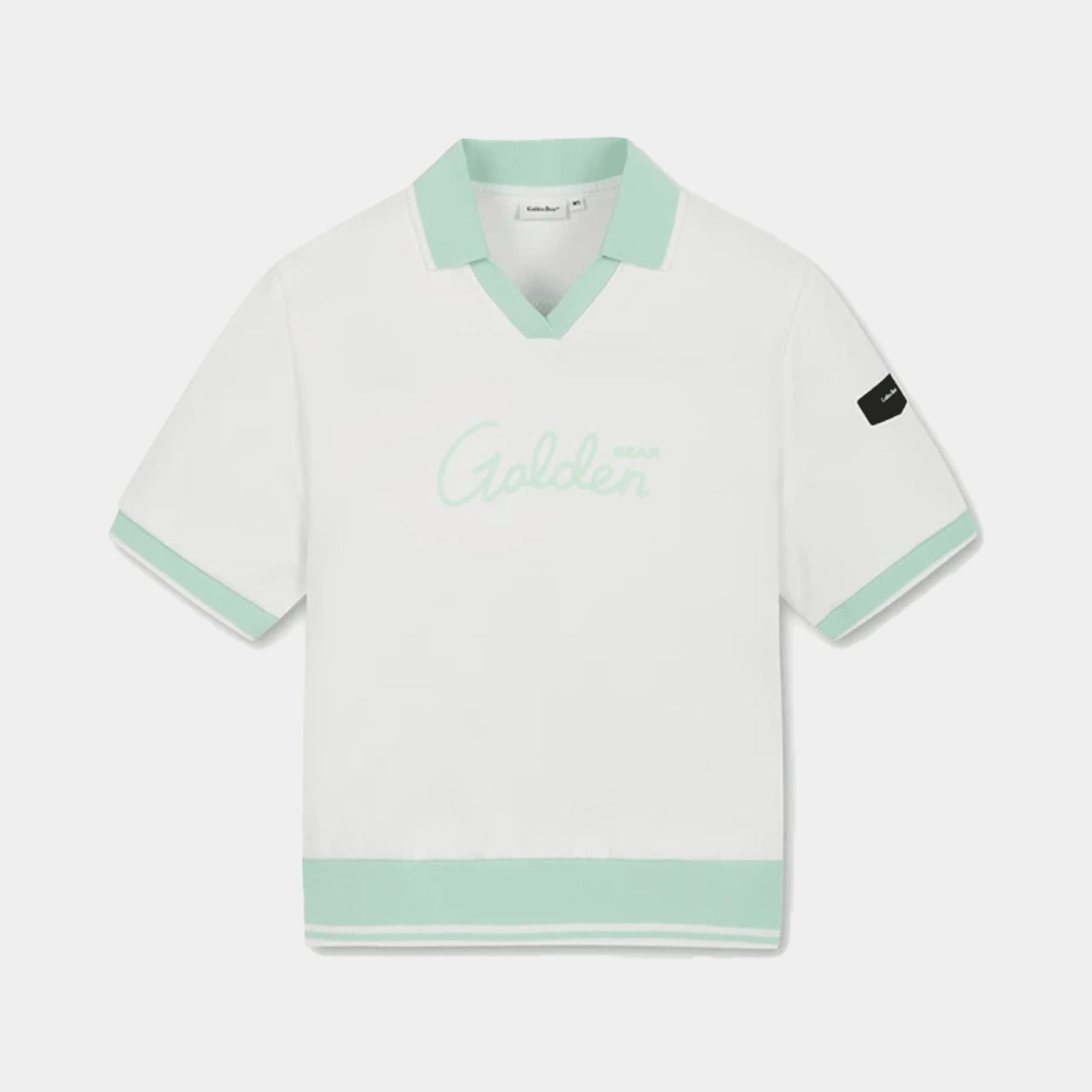 Women's Open Collar Short Sleeve Sweat Shirt Set - White - Erthe Golf