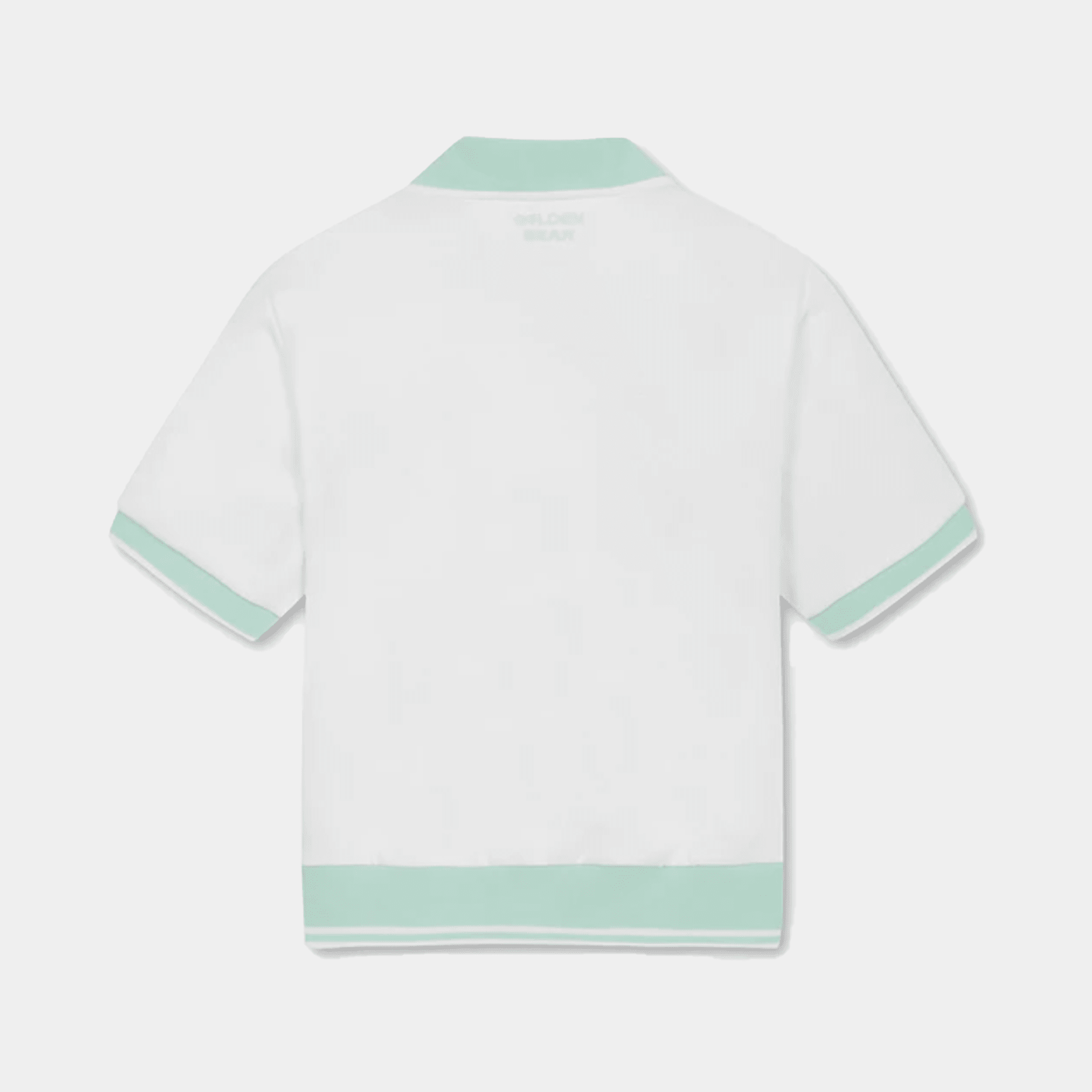 Women's Open Collar Short Sleeve Sweat Shirt Set - White - Erthe Golf