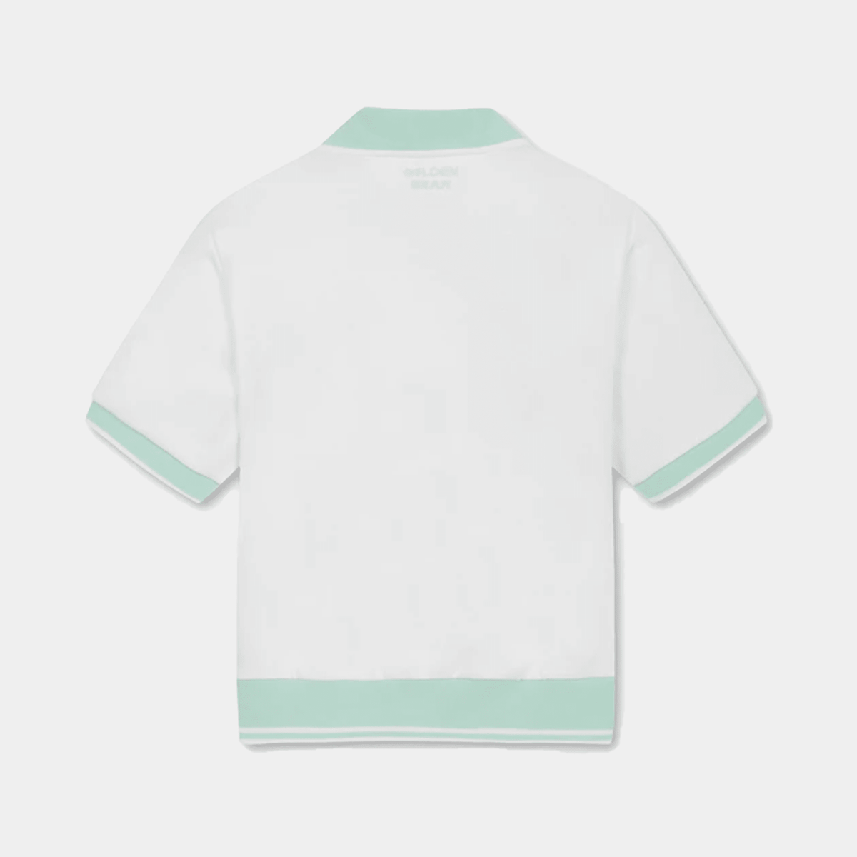 Women's Open Collar Short Sleeve Sweat Shirt Set - White - Erthe Golf