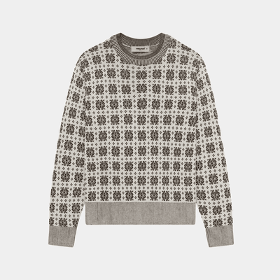 Men's Knit Crewneck - Cream - Erthe Golf