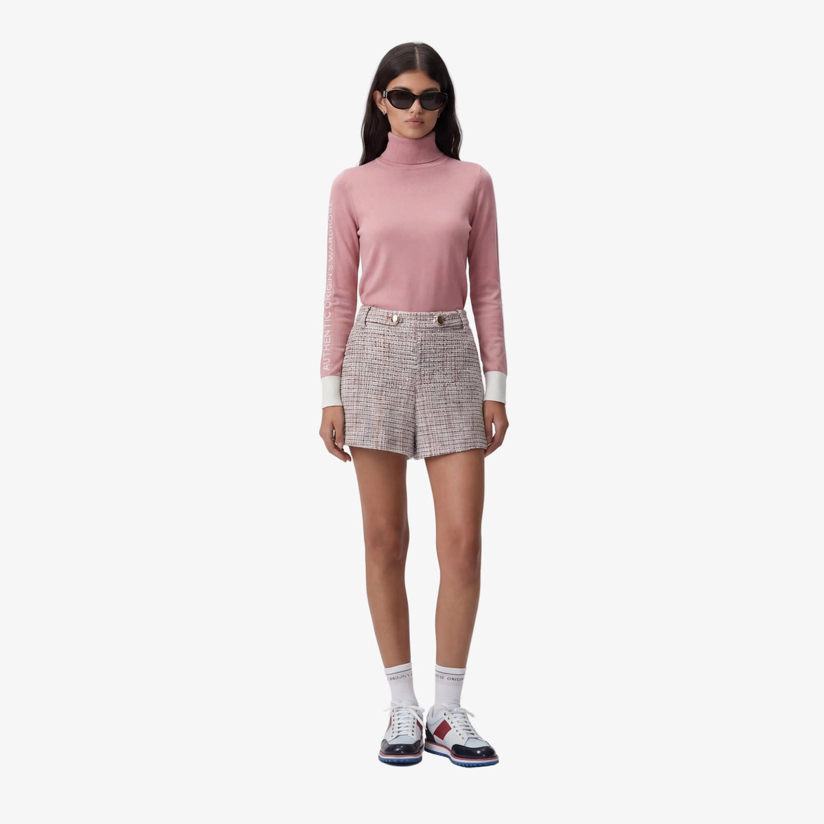 Women's Tweed Shorts - Pink - Erthe Golf