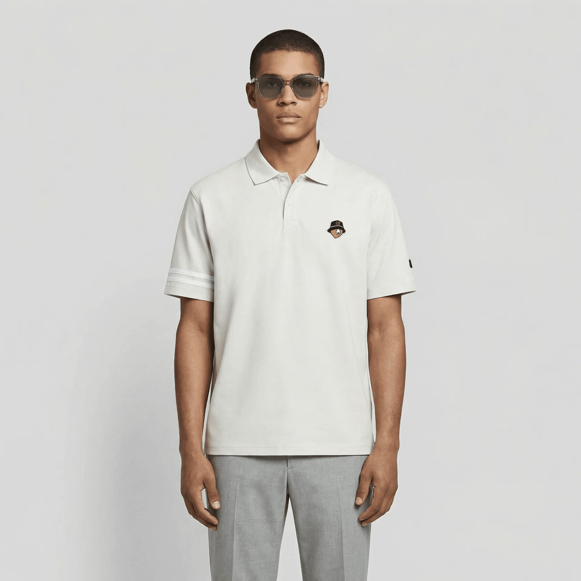 Men's Pique Polo Shirt - Gray - Erthe Golf