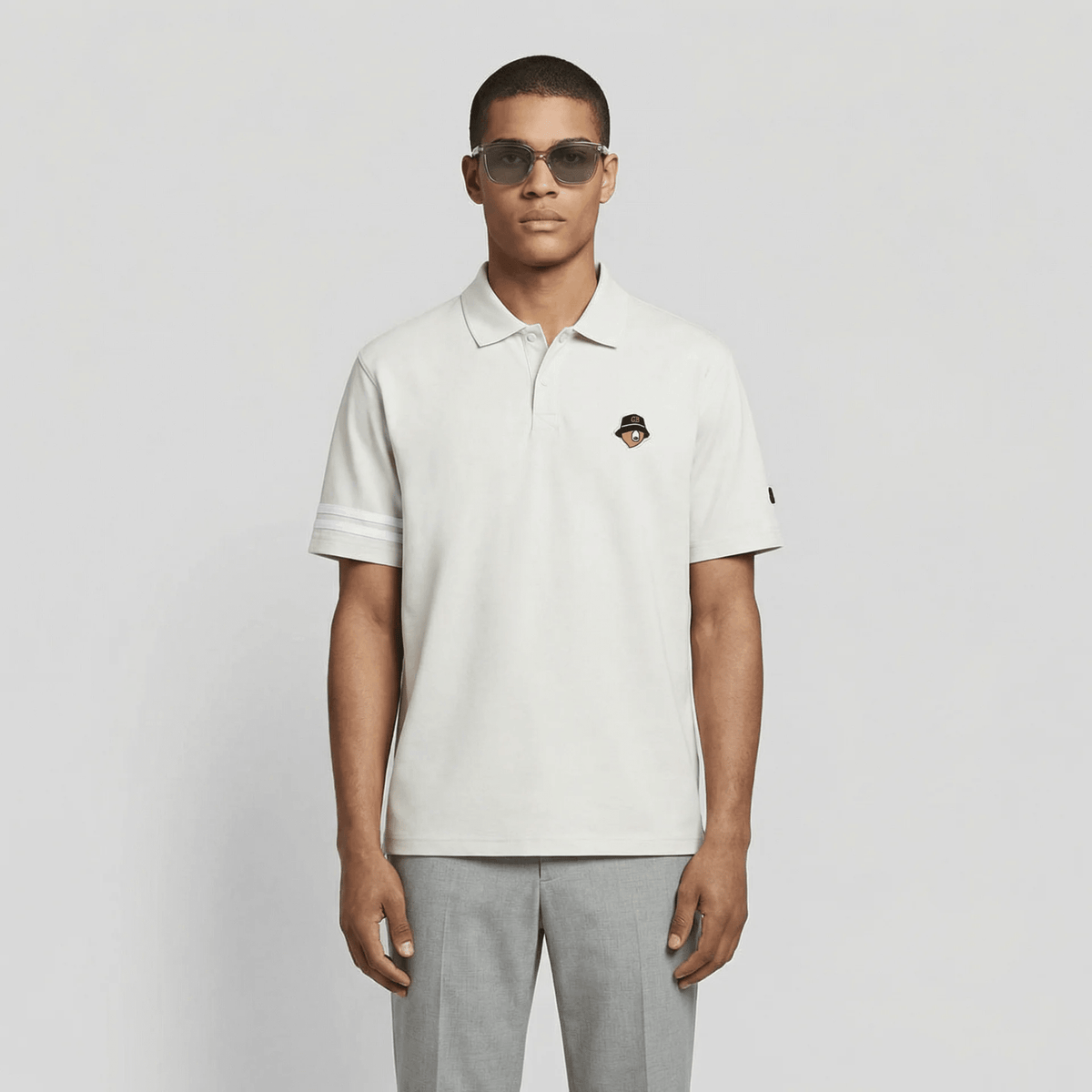 Men's Pique Polo Shirt - Gray - Erthe Golf