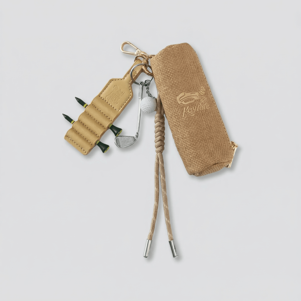 Women's Golf Charm Clip Bag - Khaki - Erthe Golf