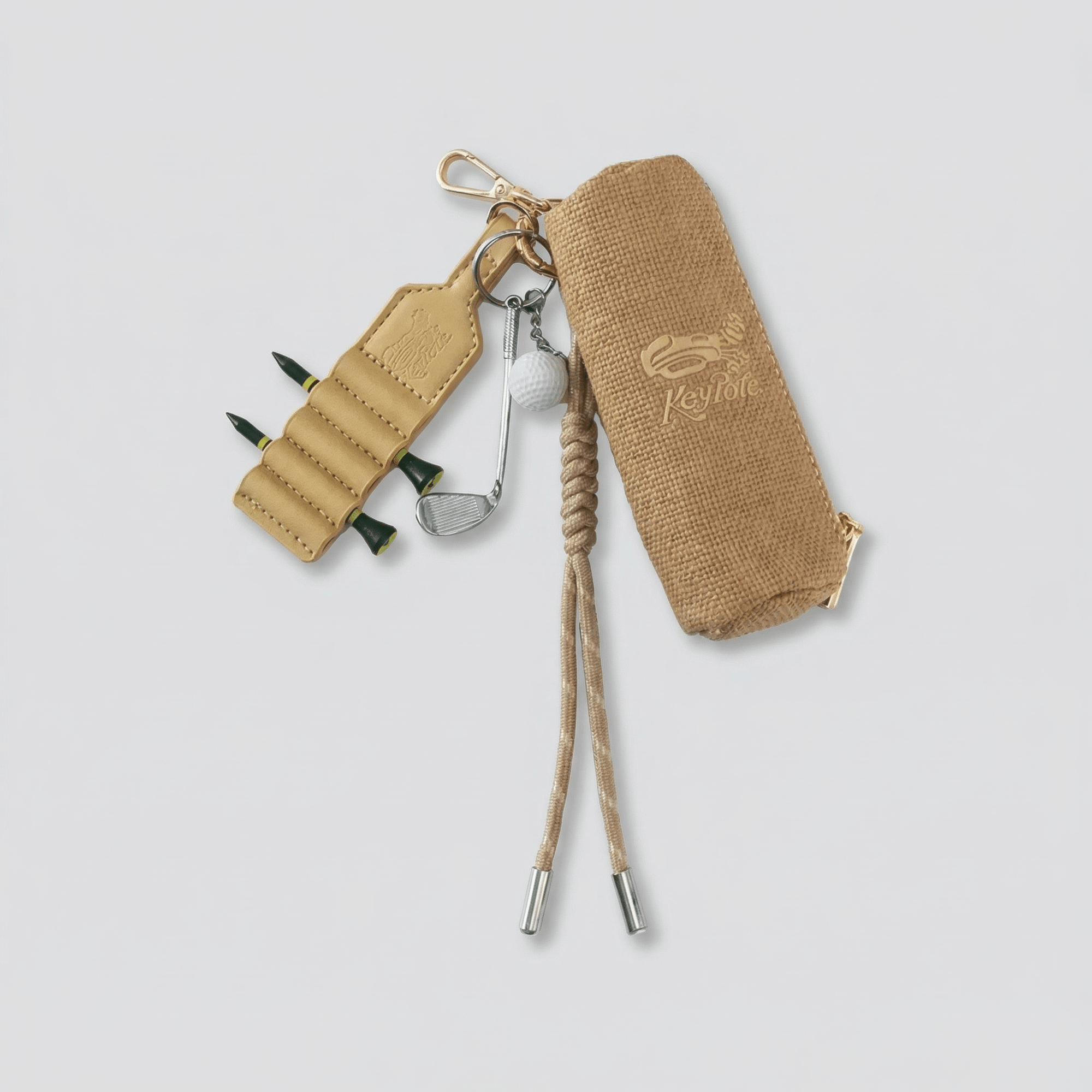 Women's Golf Charm Clip Bag - Khaki - Erthe Golf