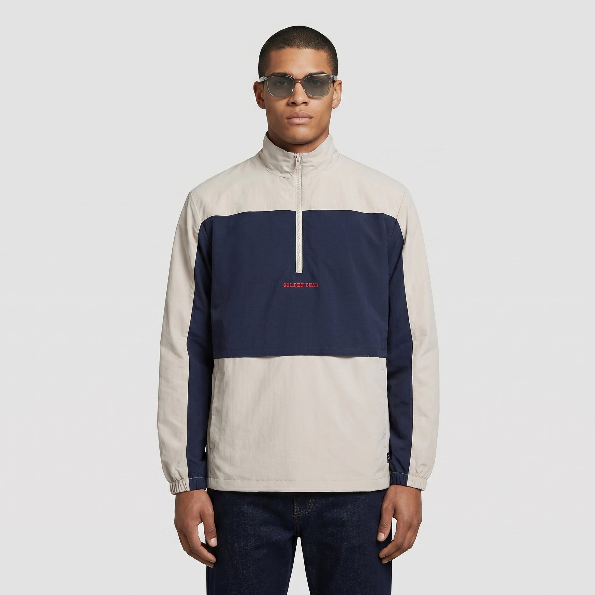 Men's Colorblock Anorak - Navy - Erthe Golf