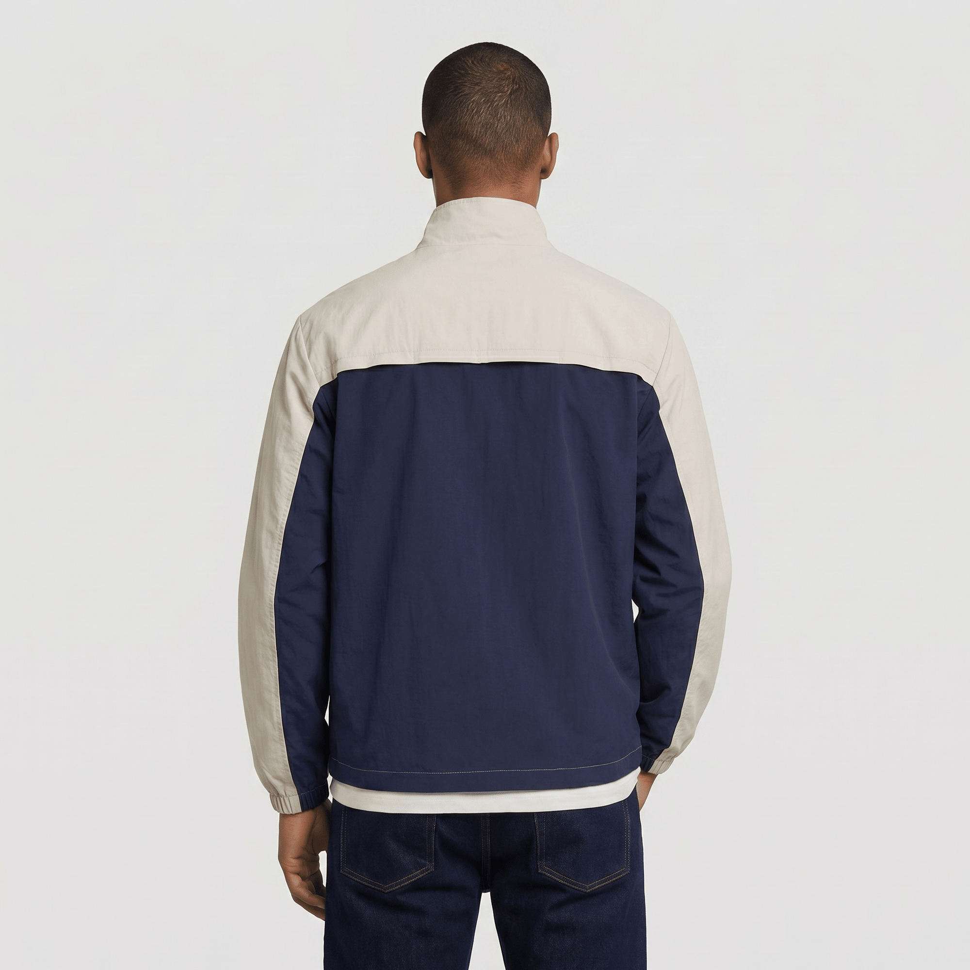 Men's Colorblock Anorak - Navy - Erthe Golf