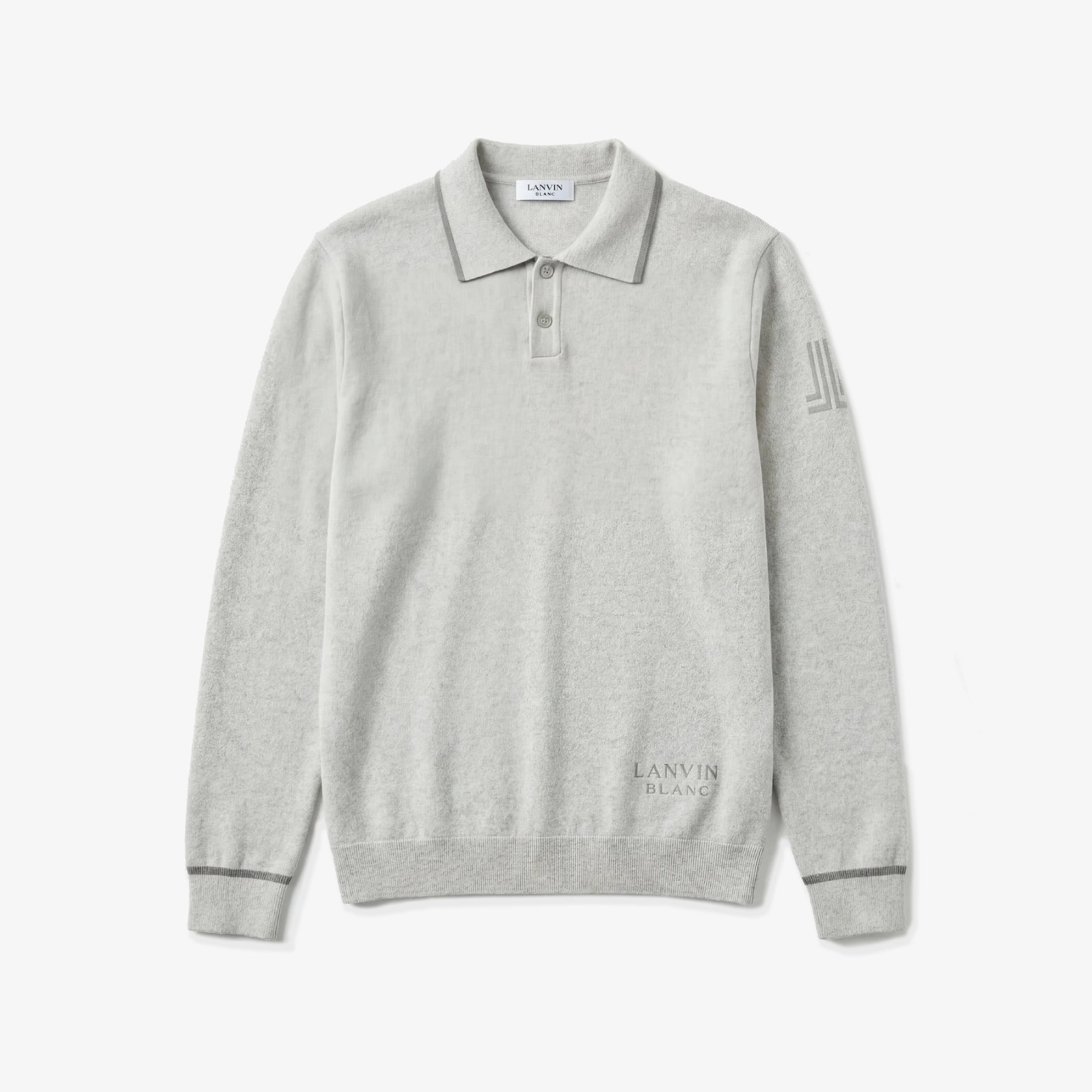 Men's Knit Top - White Grey - Erthe Golf