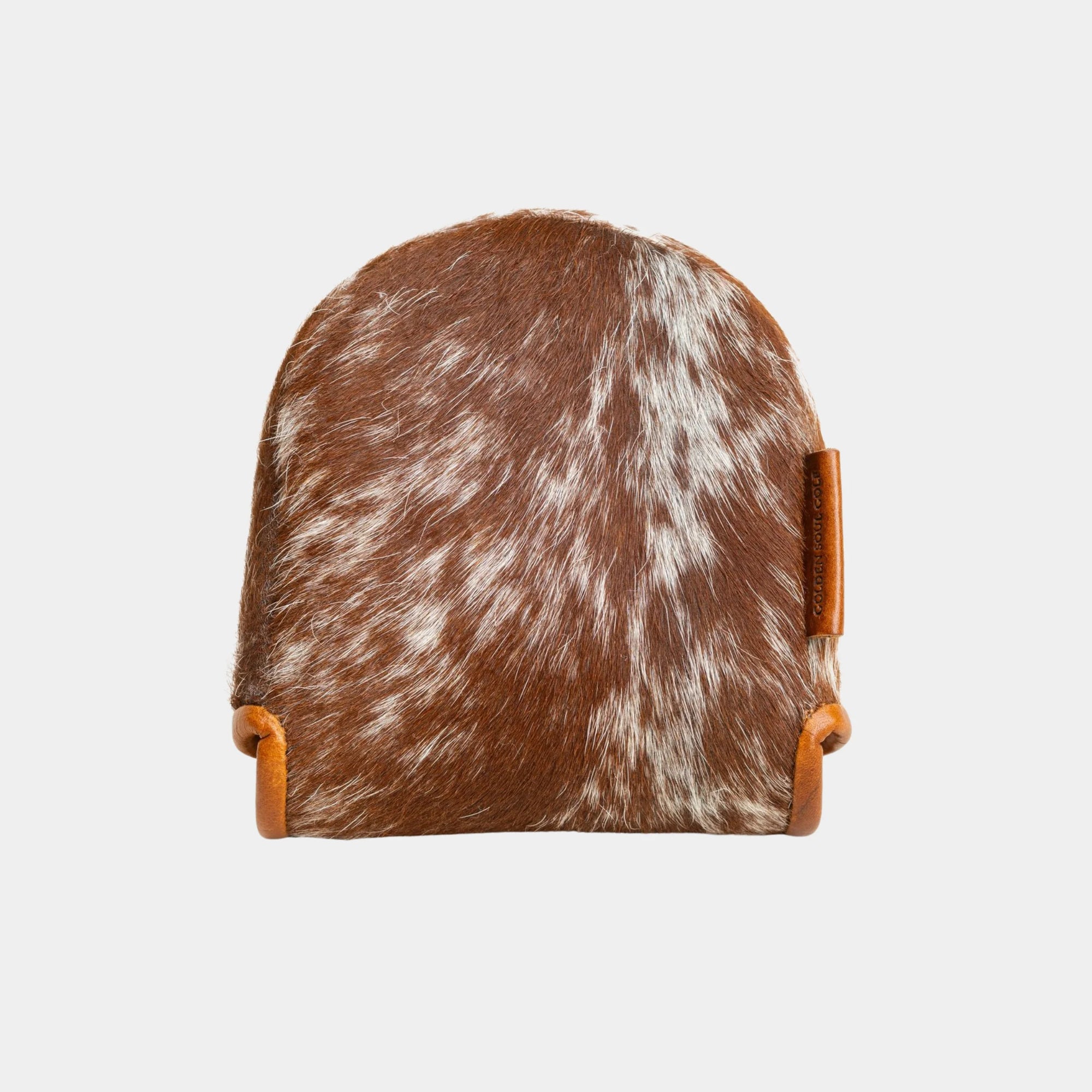 Lahorna Center DF3 Putter Cover - Brown Cowhide Golf Headcover, Back View
