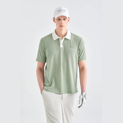 Men's Colorblock Polo - Khaki - Erthe Golf