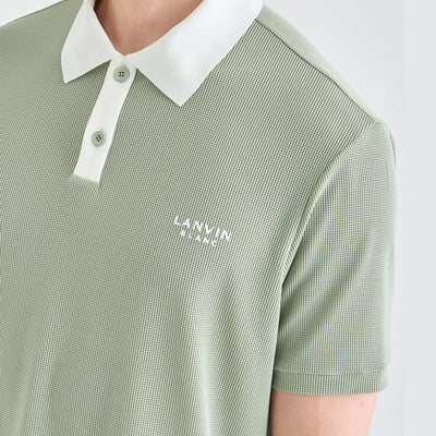 Men's Colorblock Polo - Khaki - Erthe Golf