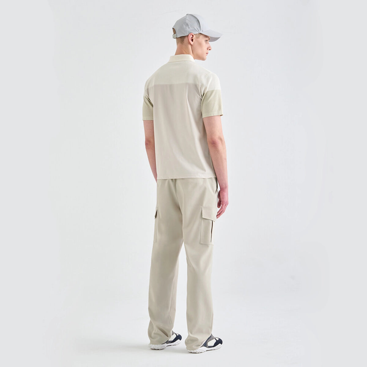 Men's Half-Zip Collar Knit Polo - Light Green - Erthe Golf