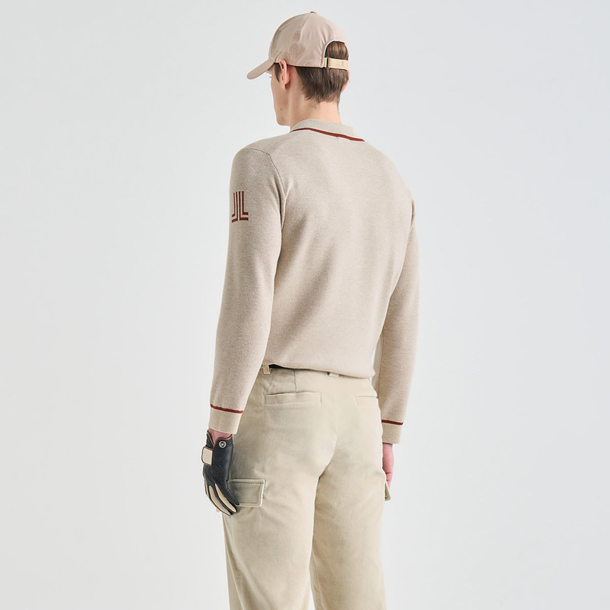 Men's Knit Top - Light Beige - Erthe Golf