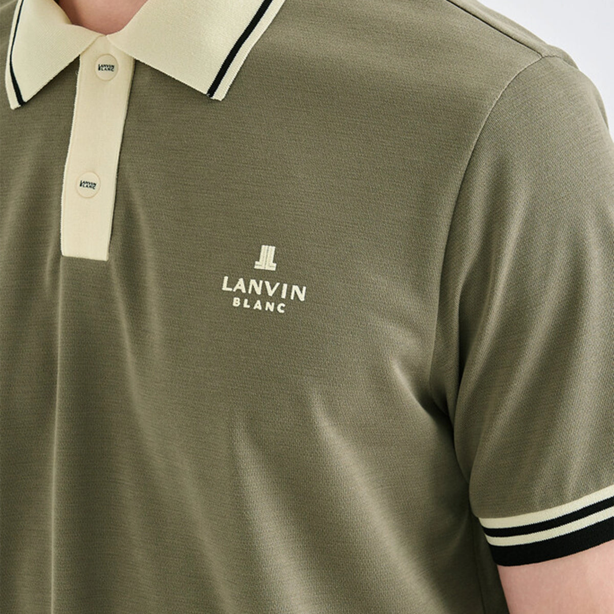Men's Stretch Collar Polo - Khaki - Erthe Golf