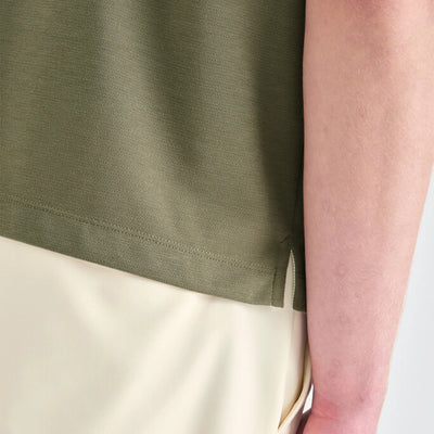 Men's Stretch Collar Polo - Khaki - Erthe Golf